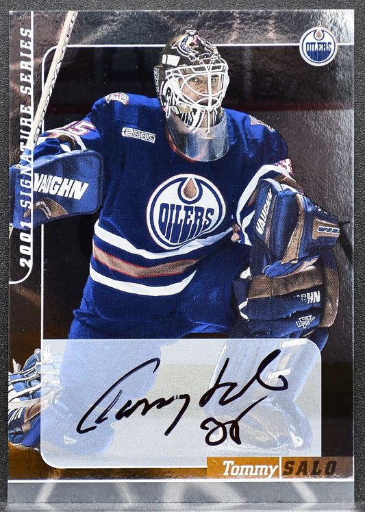 2000-01 In The Game Signature Series Tommy Salo 67 Edmonton Oilers Auto 4815