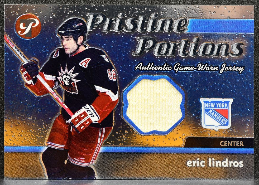 2003-04 Topps Pristine Portions Jersey Eric Lindros PPJ-EL Rangers Jersey 2660