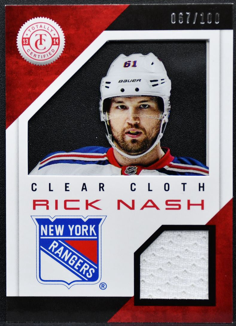 2013-14 Panini Totally Certified Clear Cloth Red Jersey Nash /100 Jersey 1540