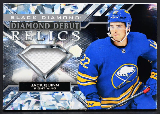 2022-23 UD Black UD Black Diamond Diamond Debut Relics Quinn DD-JQ RC Jersey