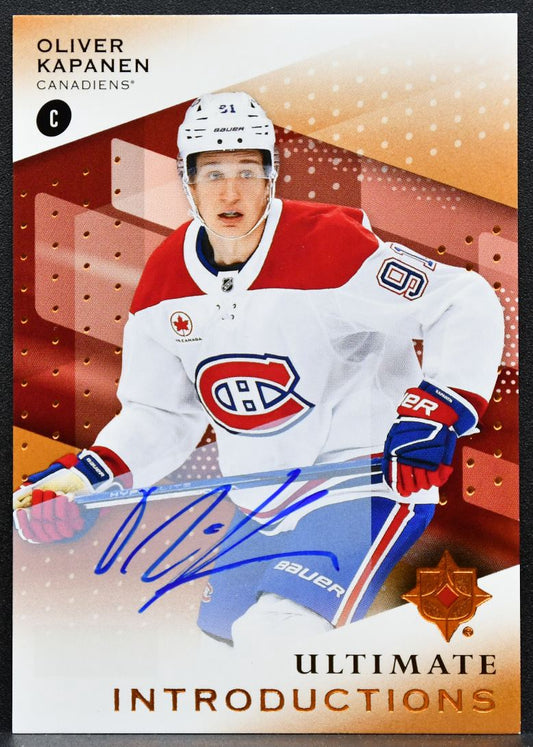 2024-25 UD Ultimate Collection Introductions Copper Auto Kapanen RC Auto 5626