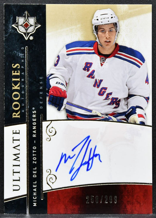 2009-10 UD Ultimate Collection Rookies Michael Del Zotto Rangers RC Auto 1764