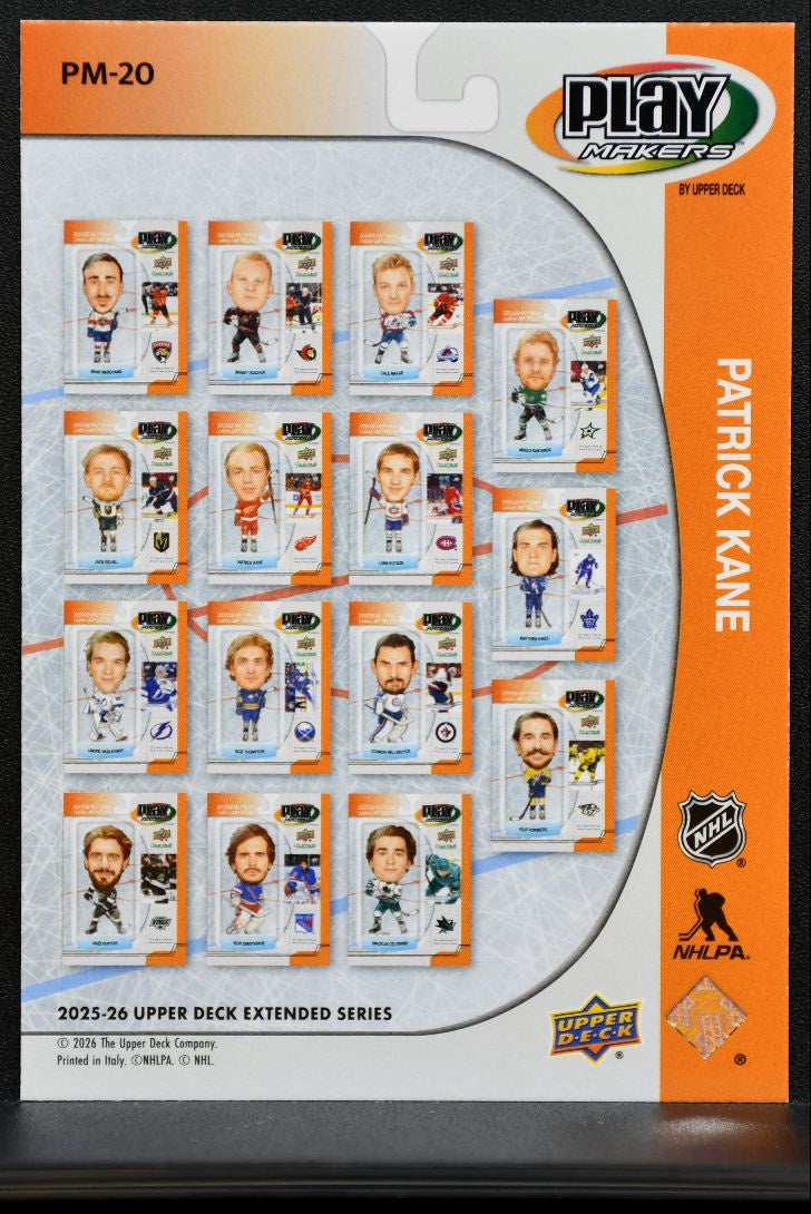 2025-26 Upper Deck Extended Series Playmakers Patrick Kane PM-20 Red Wings 1174
