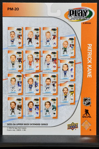 2025-26 Upper Deck Extended Series Playmakers Patrick Kane PM-20 Red Wings 1174