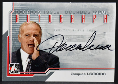 2013-14 Dans le jeu Décennies 1990s Autographe Jacques Lemaire A-JLE Auto