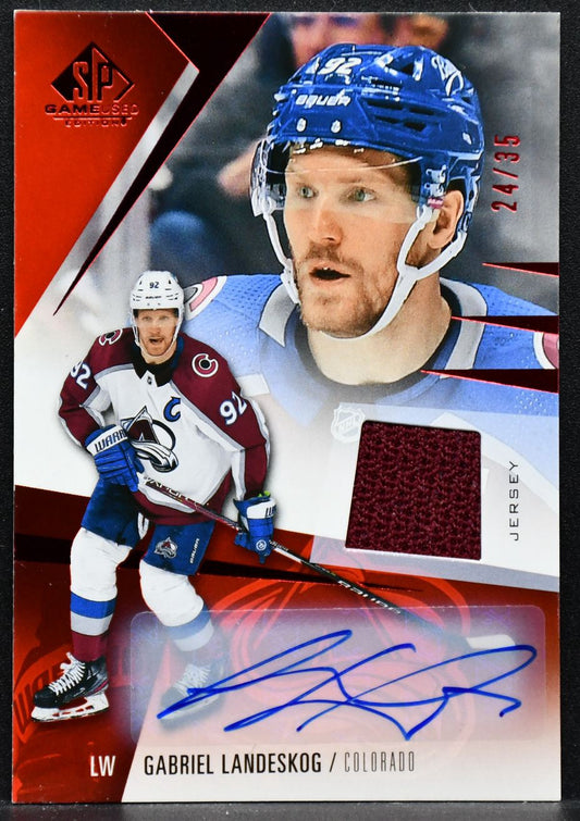 2023-24 SP Game Used Auto Jersey Gabriel Landeskog 84 Auto 24/35
