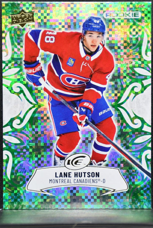 2024-25 Upper Deck Ice Rookie Emerald Green Lane Hutson 133 Canadiens RC 6148