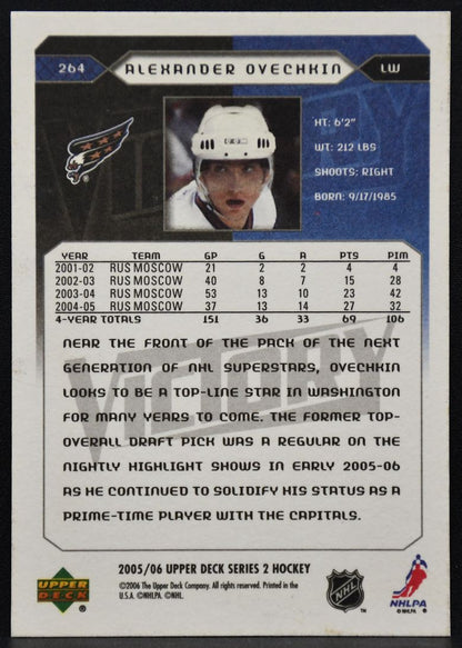 2005-06 UD Series 2 Victory RCs Alexander Ovechkin 264 Washington Capitals RC 1915