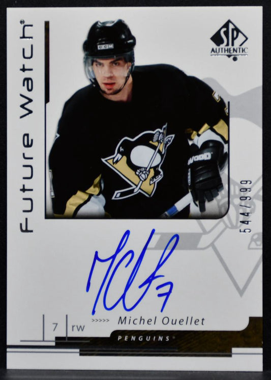 2006-07 SP Authentic Future Watch Michel Ouellet Penguins RC Auto 544/999 7089
