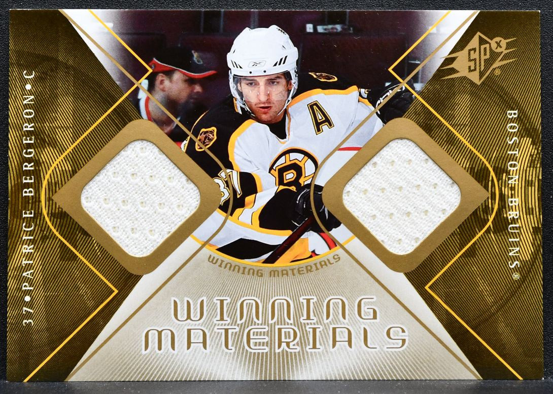 2007-08 SPx Winning Materials Patrice Bergeron WM-PB Boston Bruins Jersey 1229
