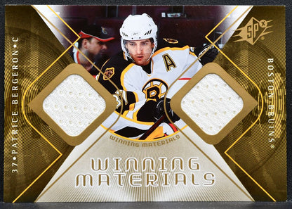 2007-08 SPx Winning Materials Patrice Bergeron WM-PB Boston Bruins Jersey 1229