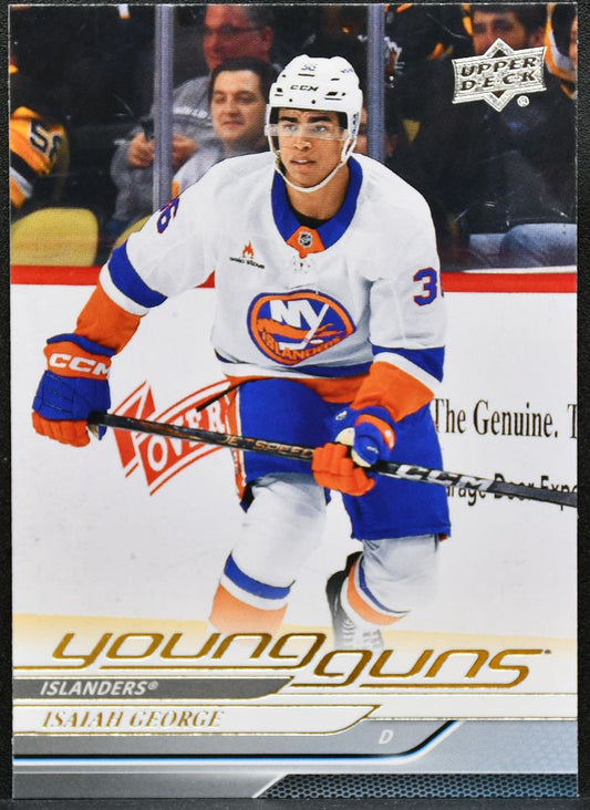 2024-25 UD Extended Series Young Guns Isaiah George 711 Islanders RC 0571