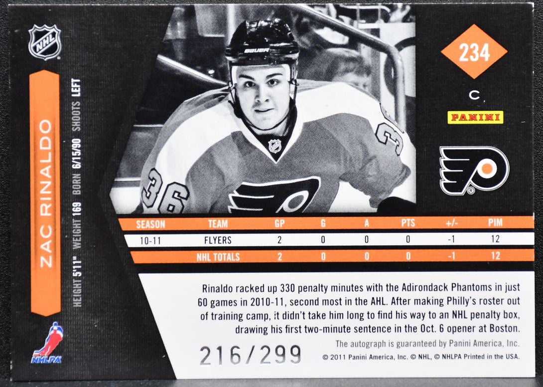 2011-12 Panini Limited Rookie Phenoms Rinaldo RC Auto 216/299 Patch 7130