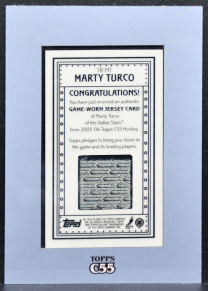 2003-04 Topps C55 Relics Marty Turco TR-MT Dallas Stars Jersey 4637