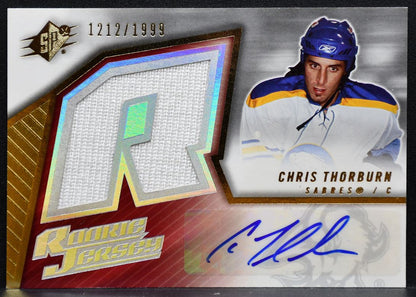 2005-06 SPx Rookie Jersey Auto Chris Thorburn RC Auto 1212/1999 Jersey 1032