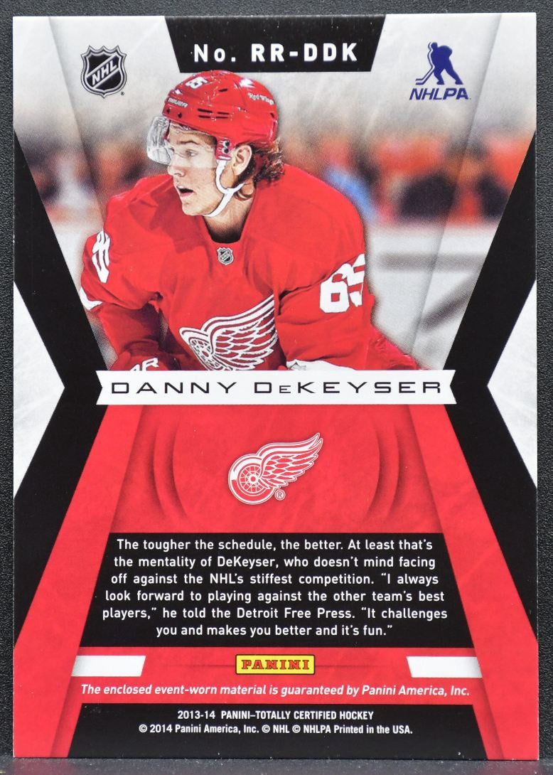 2013-14 Panini Totally Certified Rookie Roll Call Danny DeKeyser RC Jersey 3568