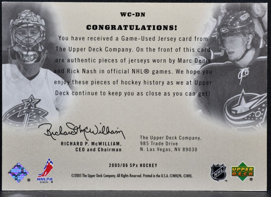 2005-06 SPx Winning Combos Gold Denis/Nash 01/99 Jersey 9783