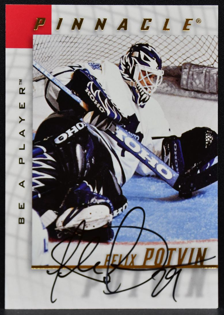 1998-99 Pinnacle Be A Player Auto Felix Potvin 4 Toronto Maple Leafs Auto 6177