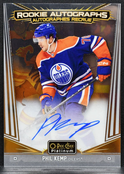 2024-25 O-Pee-Chee Platinum Rookie Auto Phil Kemp R-PK Oilers RC Auto 6801