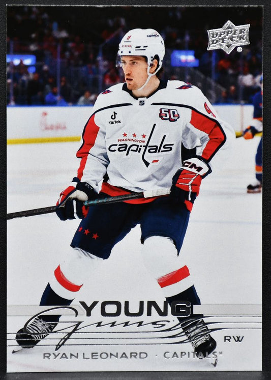 2025-26 Upper Deck Series 1 Young Guns Ryan Leonard 238 Washington Capitals RC 2470