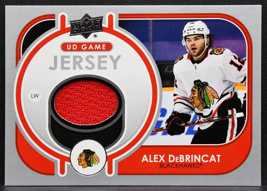 2021-22 Upper Deck Series 1 UD Game Jersey Alex DeBrincat GJ-AD Blackhawks 4206