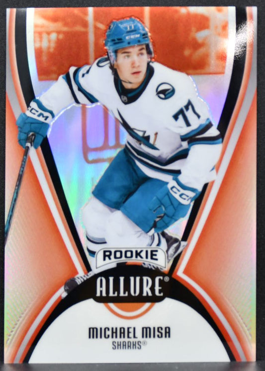 2025-26 UD Allure Rookie Red Rainbow Michael Misa AR-MM San Jose Sharks RC 9233
