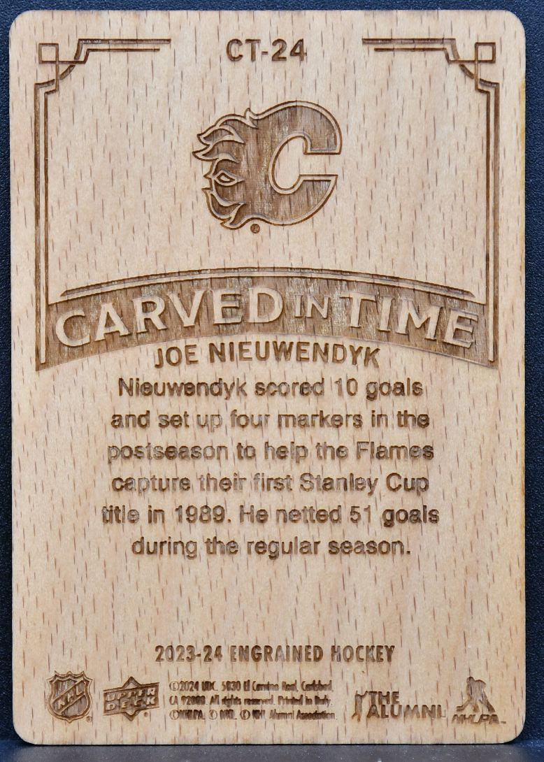 2023-24 Upper Deck Engrained Carved in Time Joe Nieuwendyk CT-24 Flames 6050