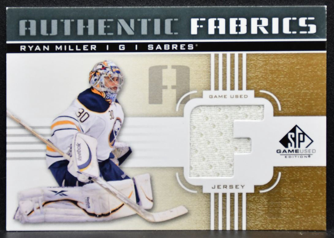 2011-12 SP Game Used Authentic Fabrics Ryan Miller Buffalo Sabres Jersey 4613