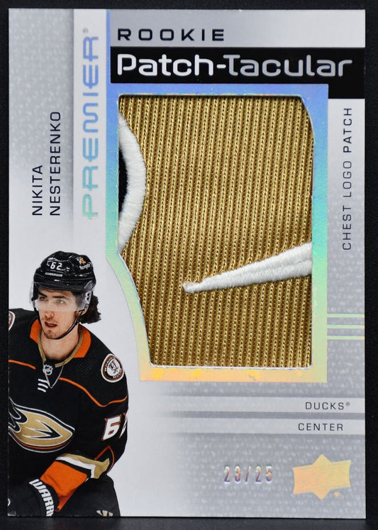 23-24 UD Premier RC Patch-tacular Nikita Nesterenko RPT-NN Anaheim Ducks Patch 2356