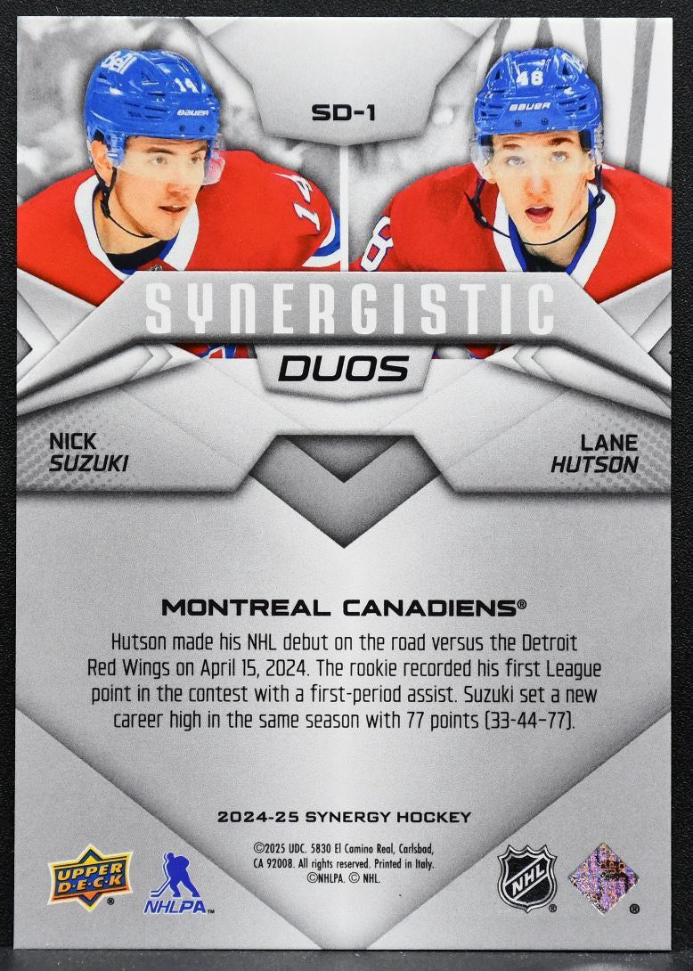 2024-25 UD Synergy Synergistic Duos Stars and Rookies Suzuki / Hutson RC 6644