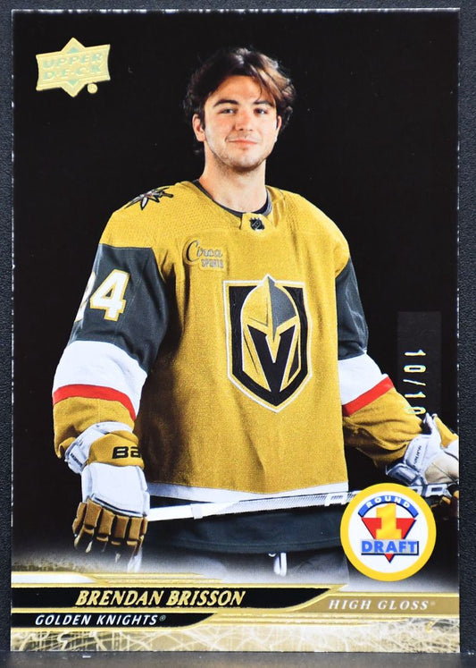 2024-25 UD Extended Series Draft High Gloss Brisson Vegas Golden Knights 10/10 1237