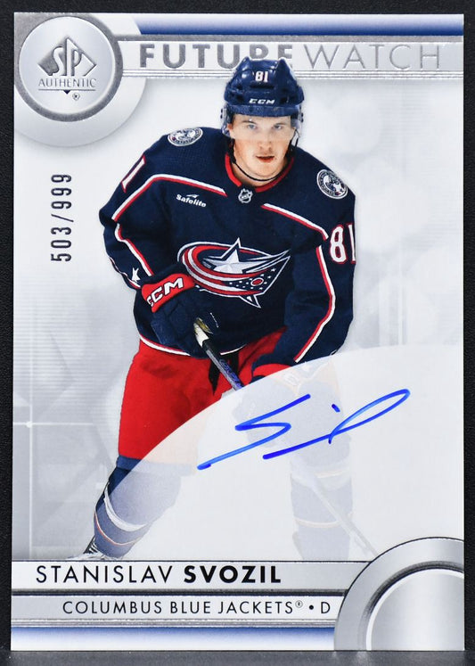 23-24 SP Authentic Future Watch Auto Svozil Columbus Blue Jackets RC Auto /999 4887
