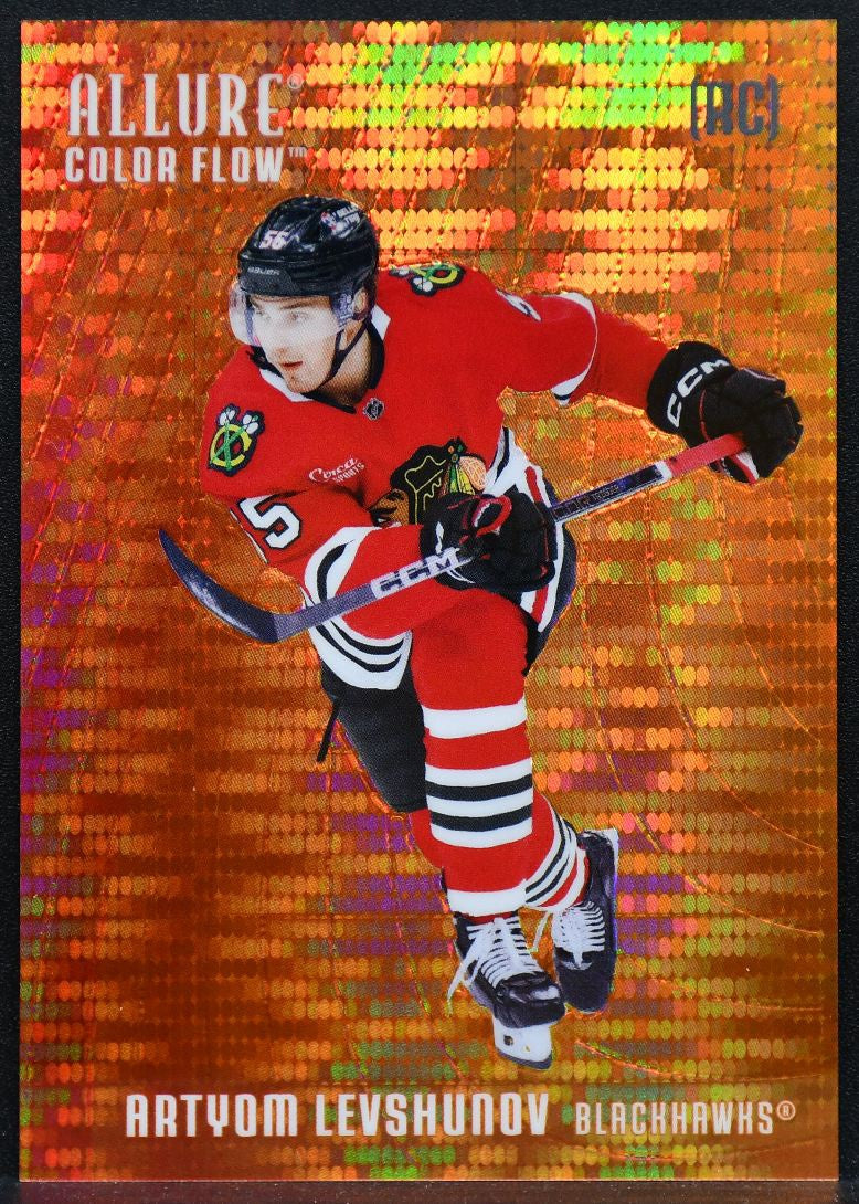 2025-26 UD Allure Color Flow Red-Orange Levshunov Blackhawks RC 173/399 5125