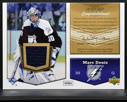 2007-08 UD MVP One on One Dual Memorabilia Kolzig/Denis Jersey 0924