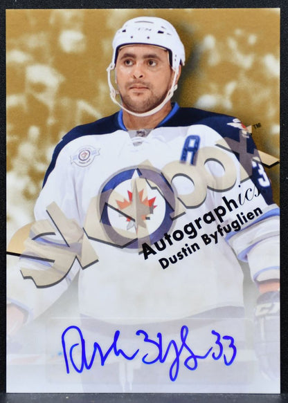 2012-13 Fleer Retro Autographics 1999 Dustin Byfuglien Winnipeg Jets Auto 6211