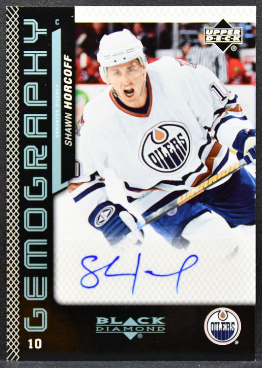 2006-07 Upper Deck Black Diamond Gemography Shawn Horcoff G-SH Oilers Auto 2601