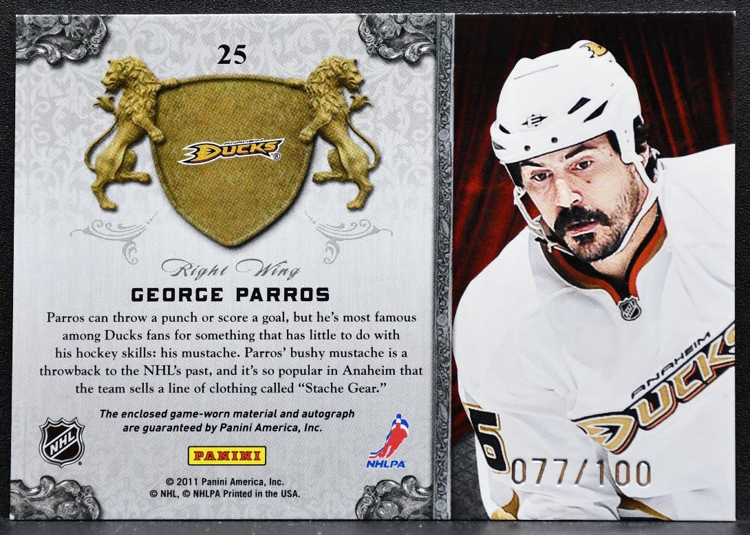 2011-12 Panini Crown Royale All The Kings Men Parros Auto Jersey 1177