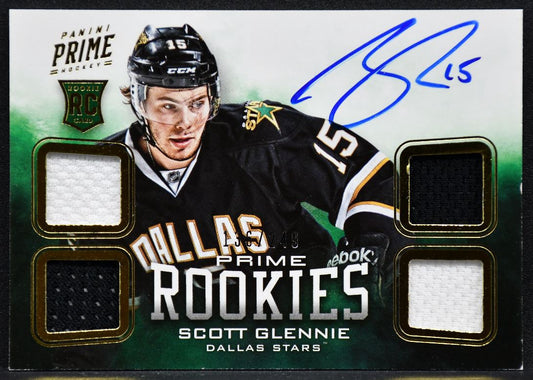 2013-14 Panini Prime Rookies Auto Jersey Scott Glennie 121 RC Auto Jersey 3948