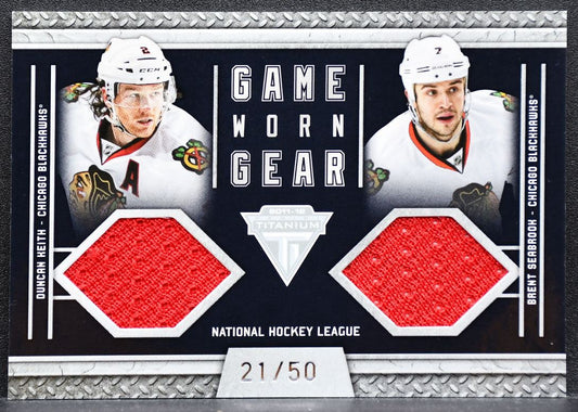 2011-12 Panini Titanium Game Worn Gear Dual Keith/Seabrook Jersey 0002
