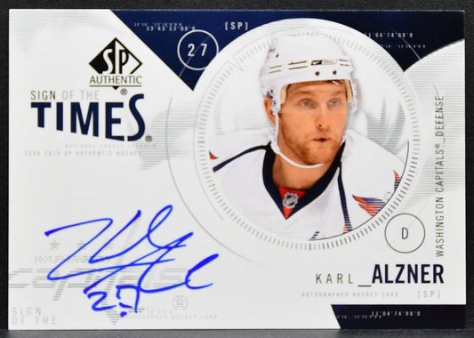 2009-10 SP Authentic Sign of the Times Karl Alzner ST-KA Capitals Auto 2489