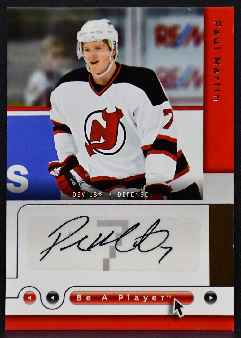 2005-06 Upper Deck Be a Player Signatures Paul Martin PA Auto 3689