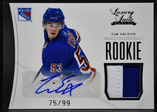 2011-12 Panini Luxury Suite Rookie Jersey Auto Tim Erixon 66 RC Auto Patch 4020