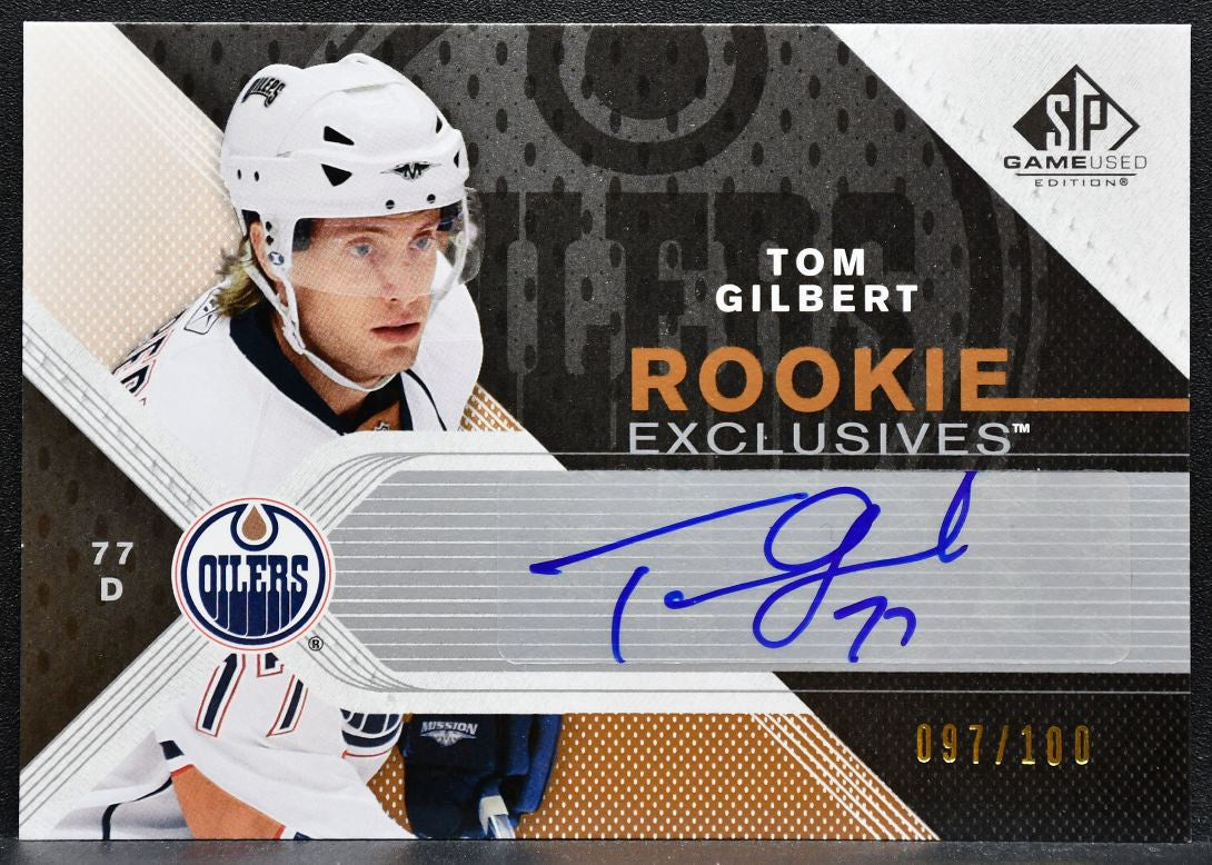 2007-08 SP Game Used Rookie Exclusives Autographs Tom Gilbert RC Auto 1731