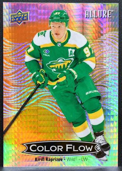 2024-25 UD Allure Color Flow Orange-Yellow Spectrum Kirill Kaprizov Wild 9324