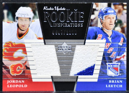 2002-03 UD Rookie Update Rookie Inspirations Leopold/Leetch RC Jersey 4183