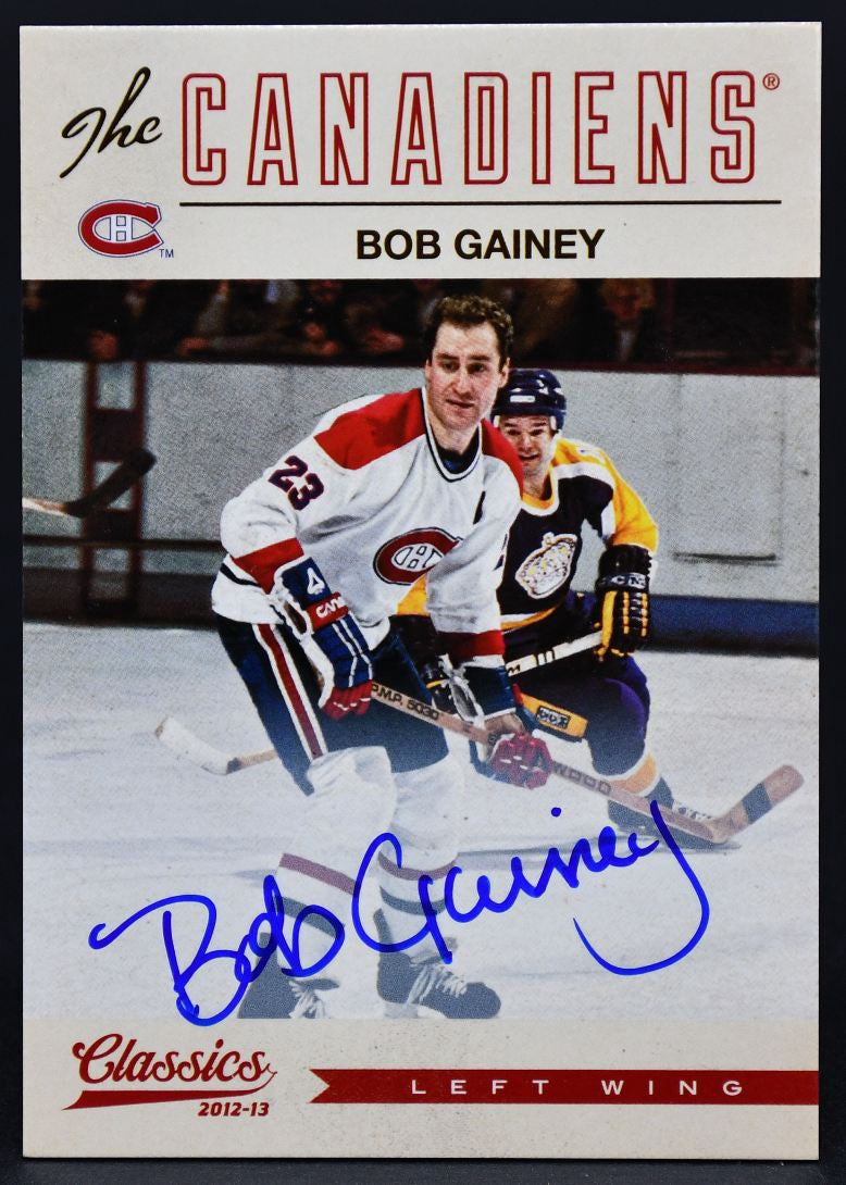 2012-13 Panini Classics Signatures Bob Gainey 168 Auto