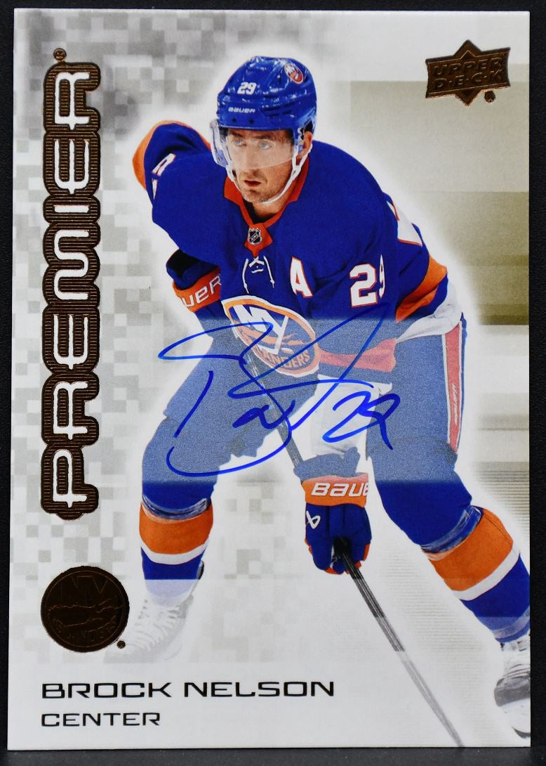 2024-25 Upper Deck Premier Auto Bronze Brock Nelson 21 New York Islanders Auto 4481