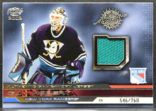 2001-02 Pacific Jerseys Guy Hebert 21 Rangers 546/760 Jersey 2495