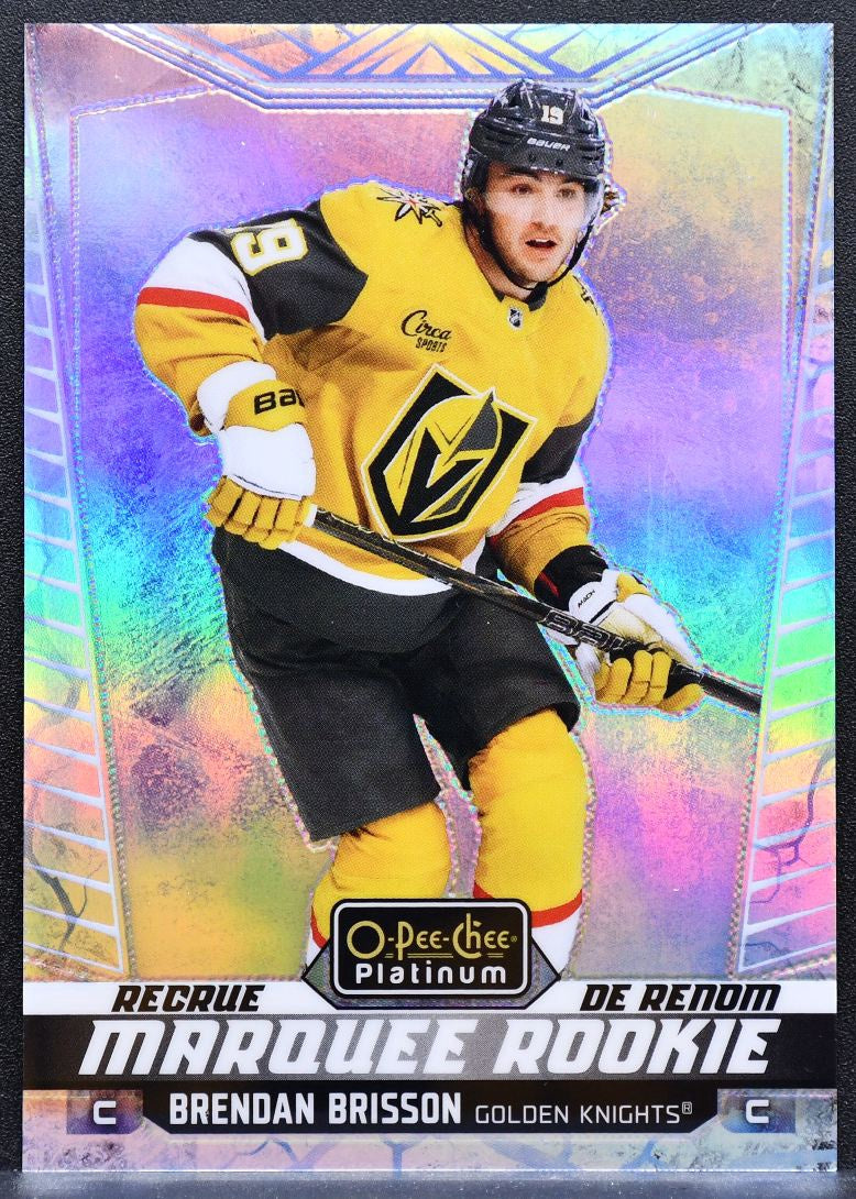 2024-25 OPC Platinum Marquee Rookie Arctic Freeze Brisson Golden Knights RC 9164