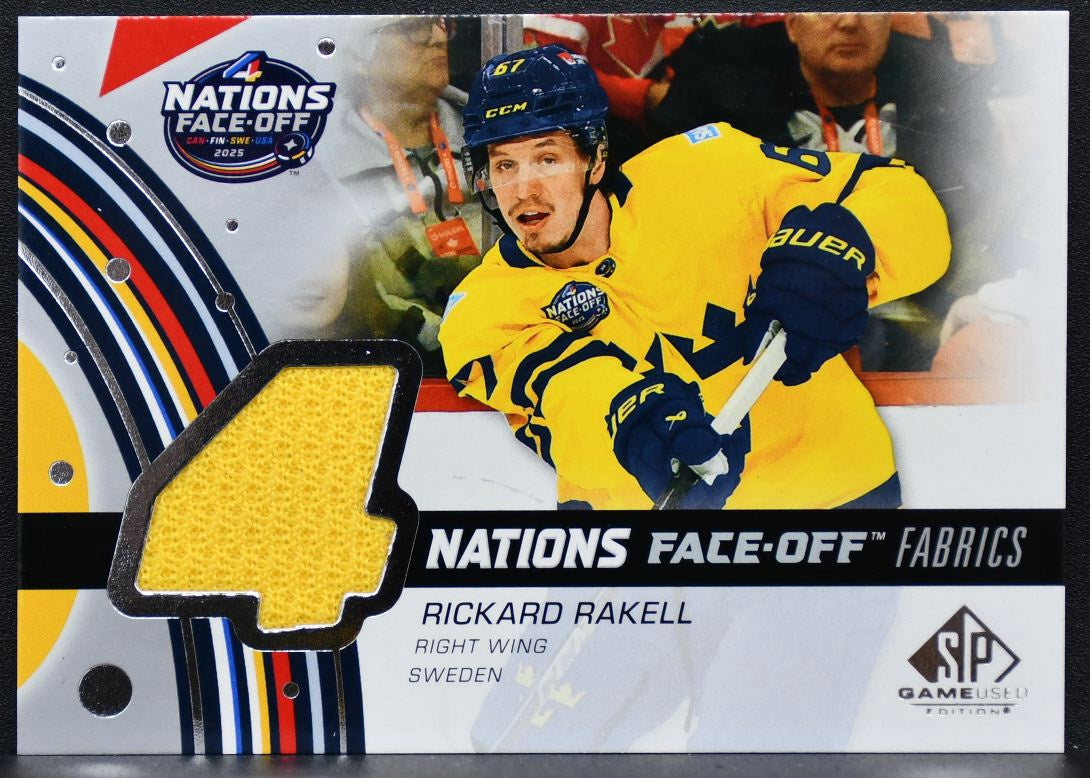 2025-26 SP Game Used 4 Nations Face Off Fabrics Rickard Rakell 4N-RR Jersey 6865